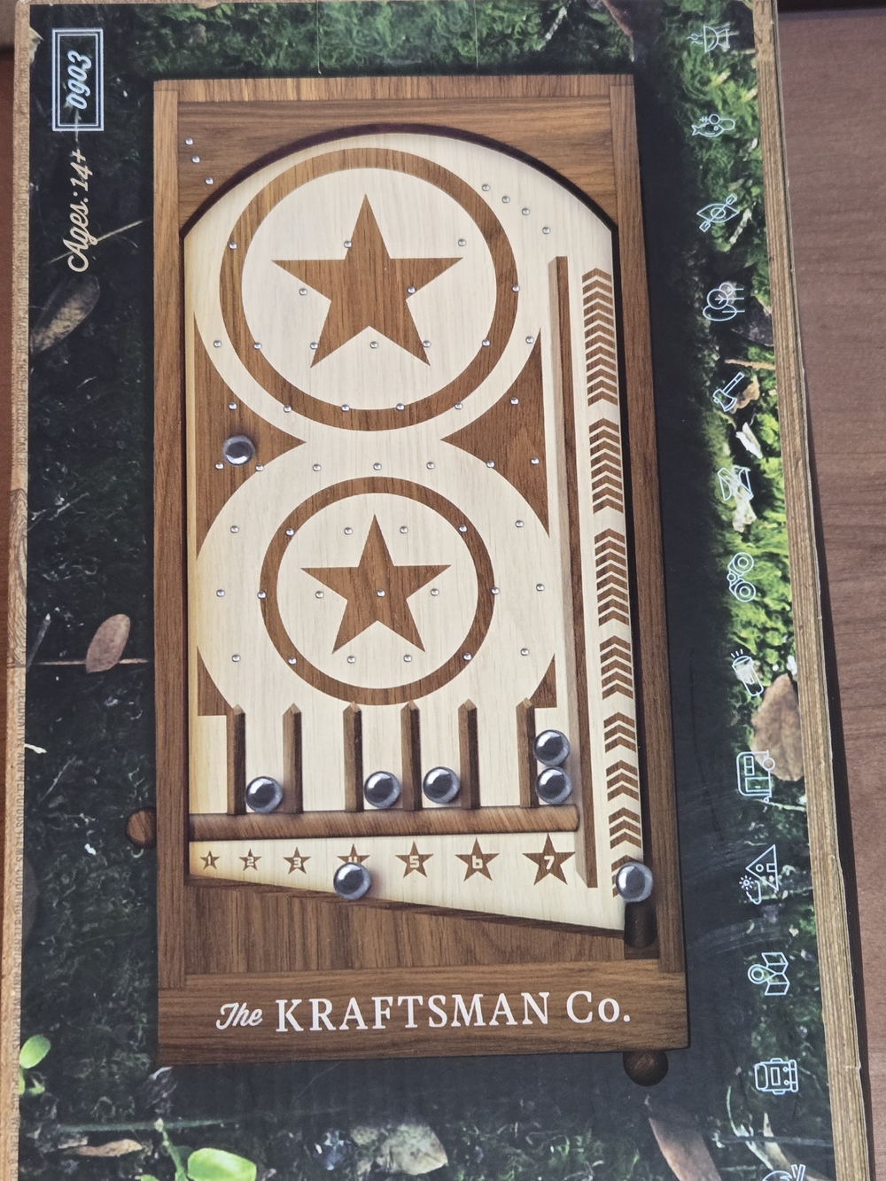 Vintage Wooden Pinball / Bagatelle Game for Inside Fun for Everyone
